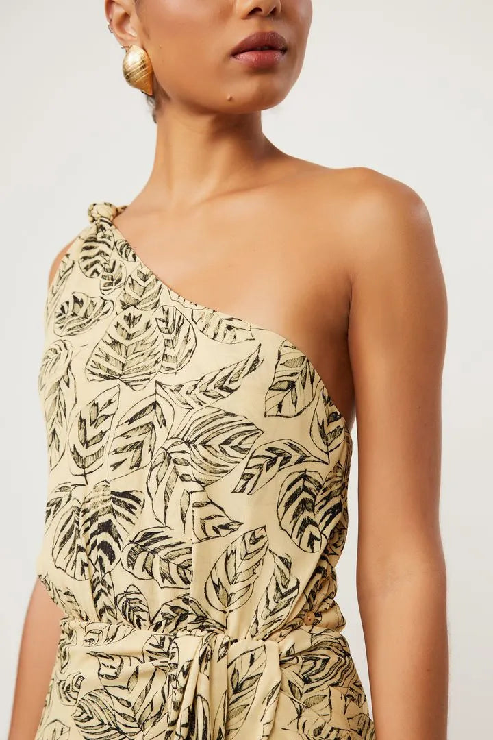 Vestido Animale Duplo Folhagem