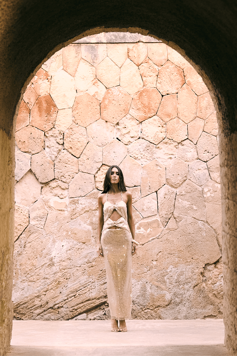 Vestido Skunk Golden Aline