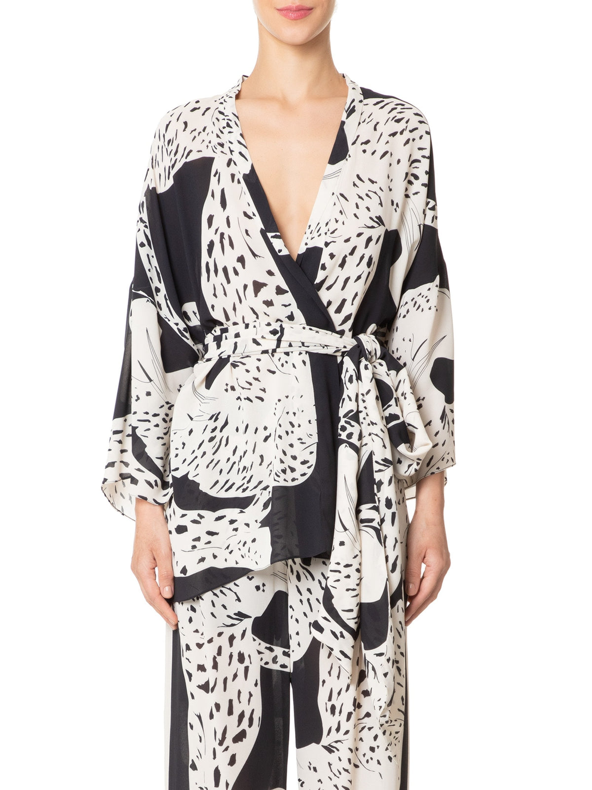 Kimono Animale Lenço Pantera
