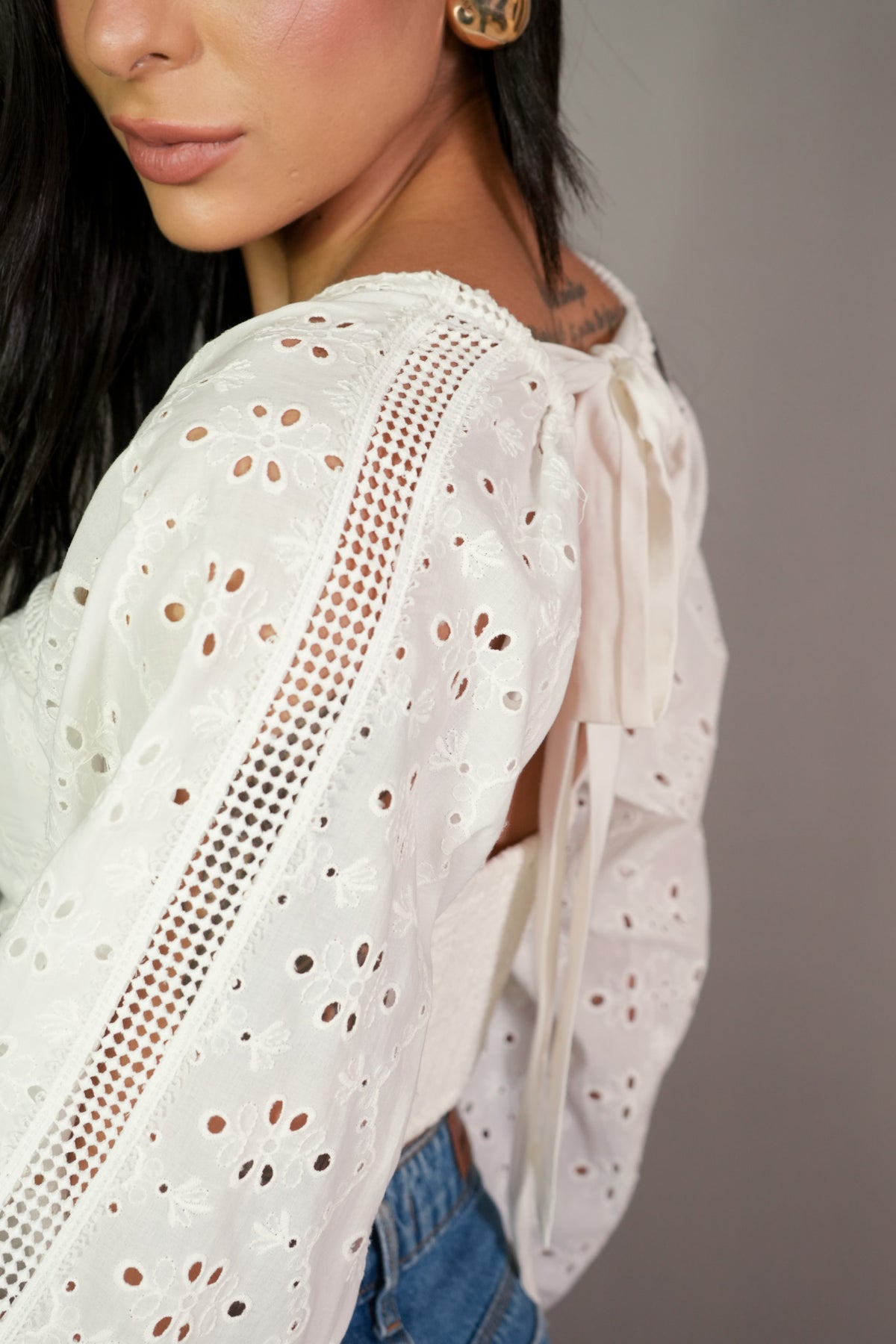 Blusa Skunk Bordada Algodão