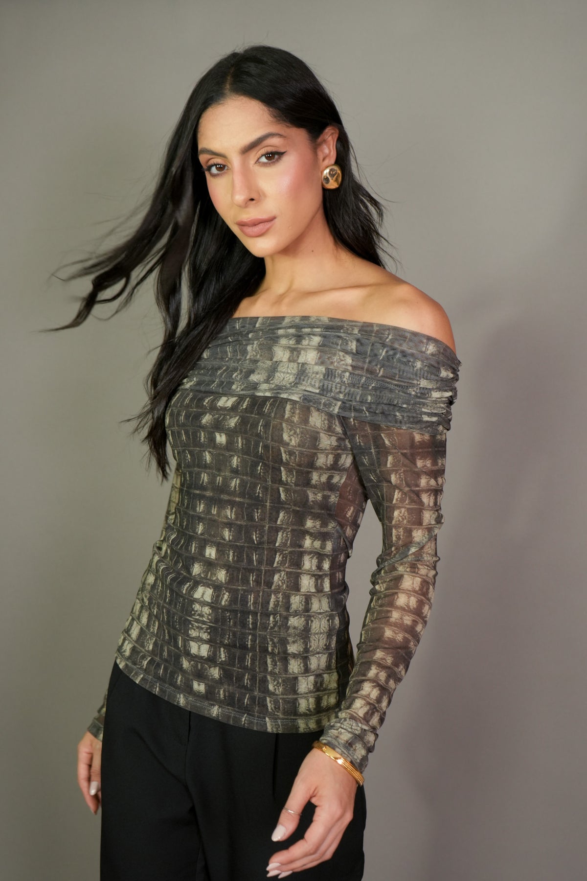 Blusa Skunk Croco