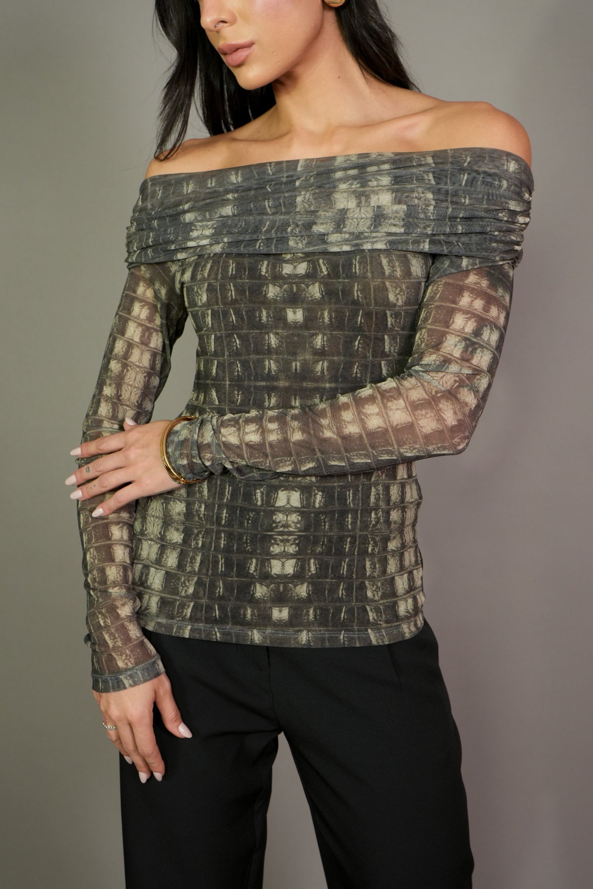 Blusa Skunk Croco