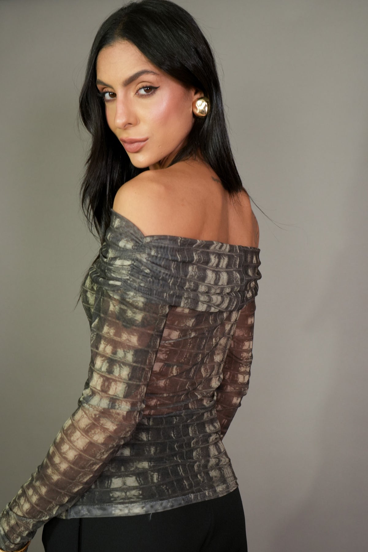 Blusa Skunk Croco