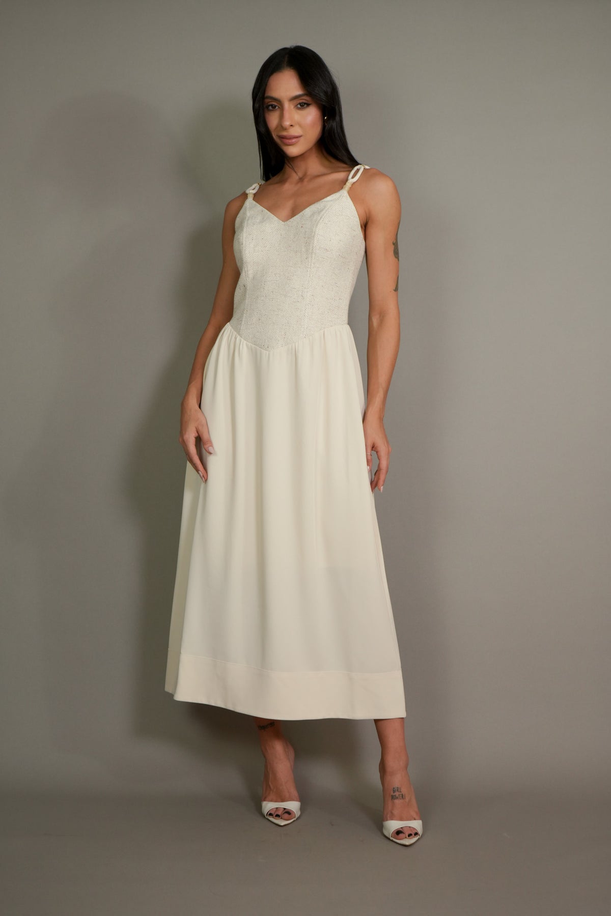 Vestido Skunk Alça Textura