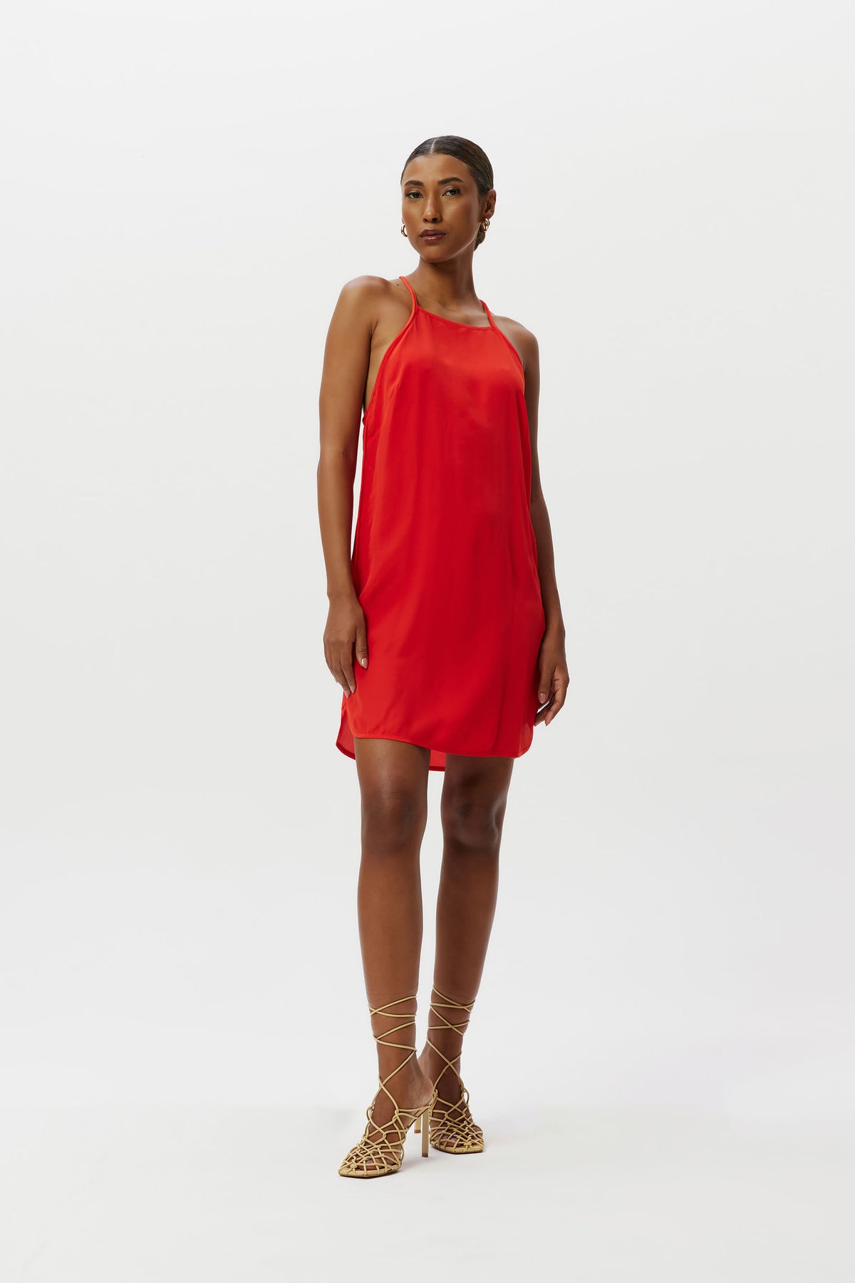 Vestido Animale Curto Seda