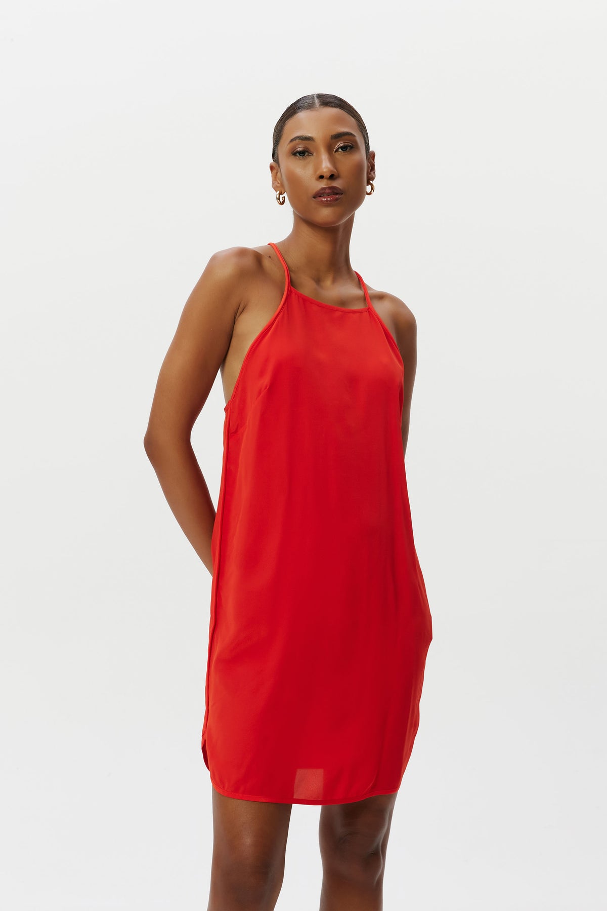 Vestido Animale Curto Seda