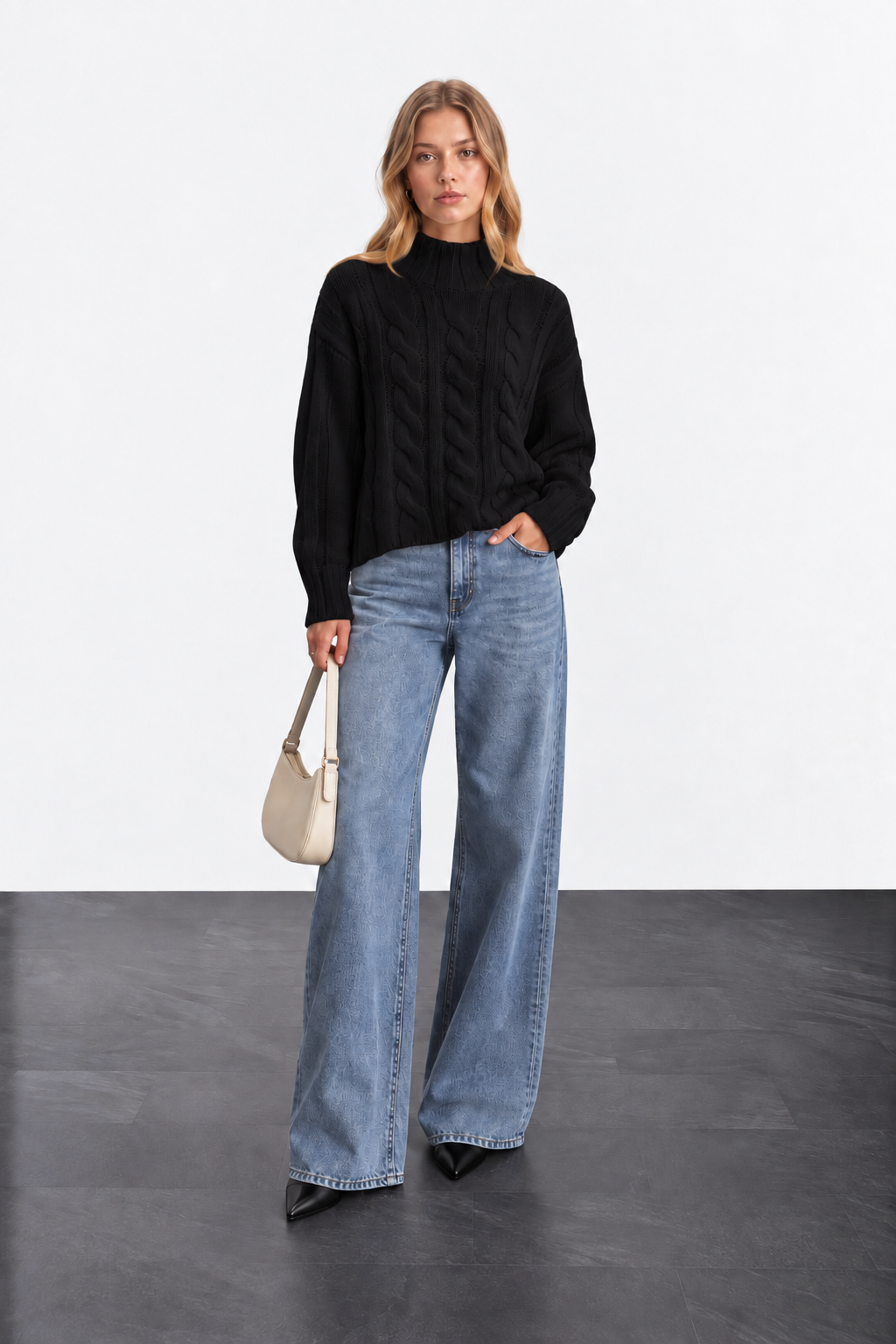 Blusa Skunk Tricot Gola Alta